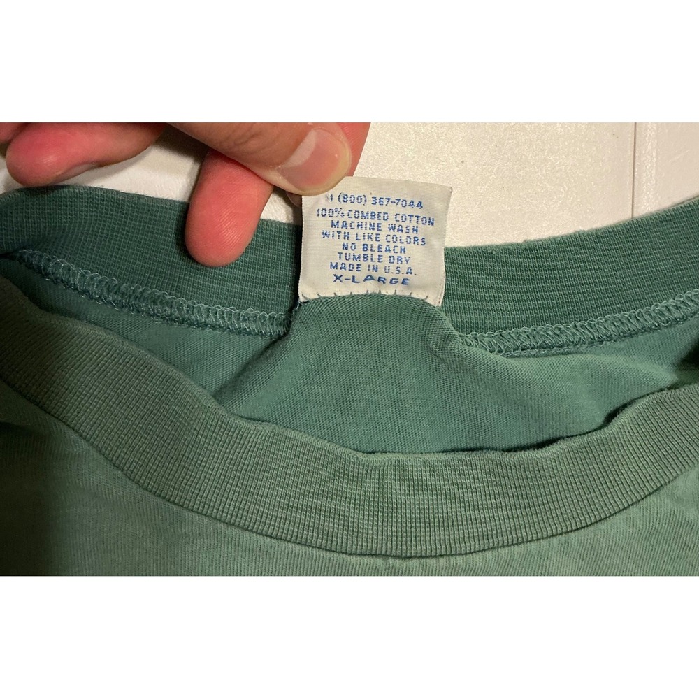 VTG USA Single Stitch Crazy Shirt Hawaii‎ Menpachi Fish T Shirt XL Green Cotton - Picture 5 of 8